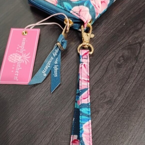 Simply Southern Ladies Floral Pink Wristlet Wallet   NWT - Picture 8 of 10